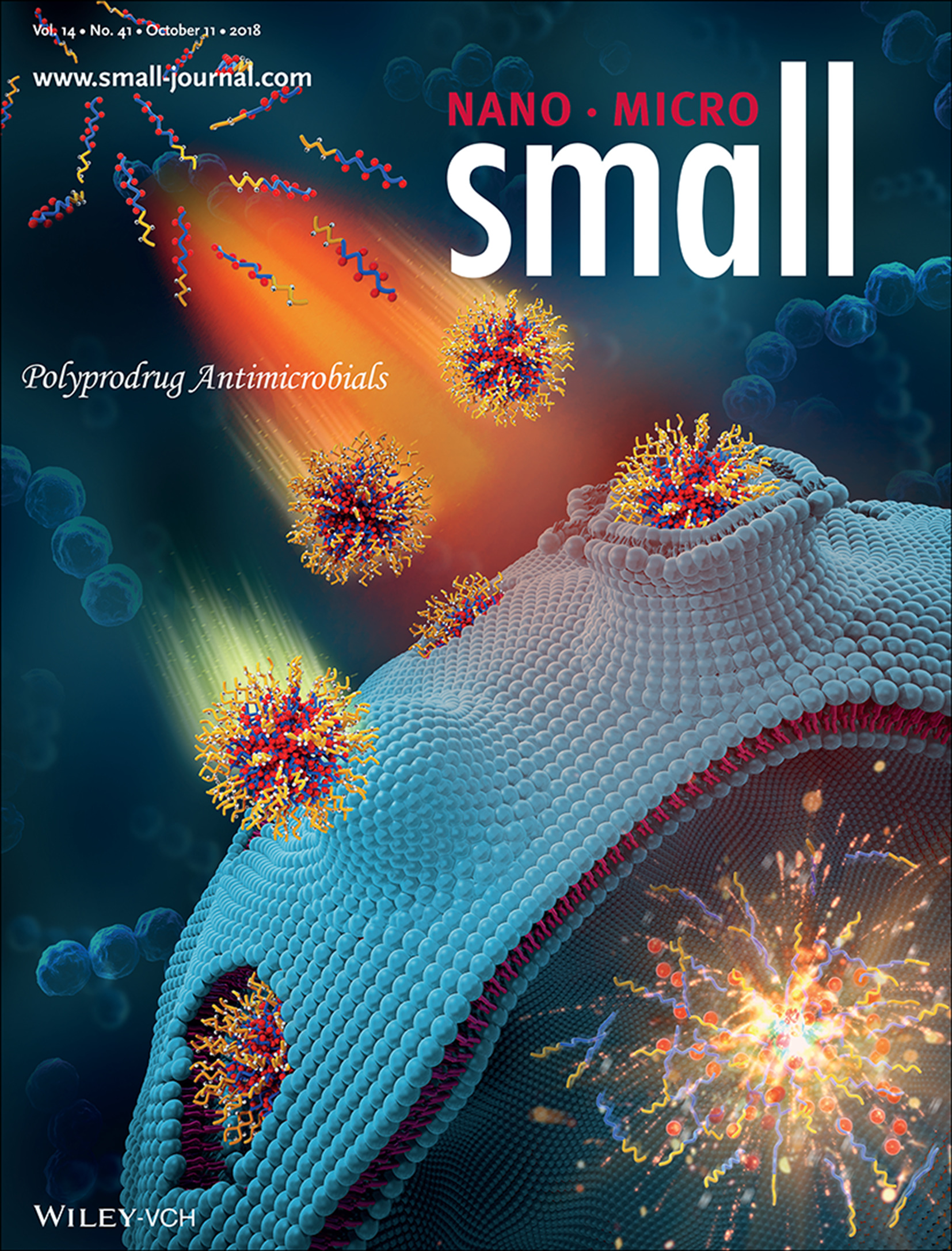 Polyprodrug Antimicrobials: Polyprodrug Antimicrobials: Remarkable Membrane Damage and Concurrent Drug Release to Combat Antibiotic Resistance of Methicillin-Resistant Staphylococcus aureus (Small 41/2018) Volume 14 Issue 41, 2018