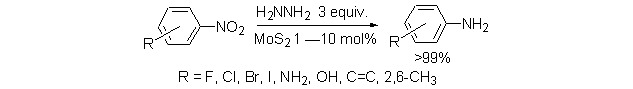 Selective Reduction of Nitroarenes with Molybdenum Disulfide