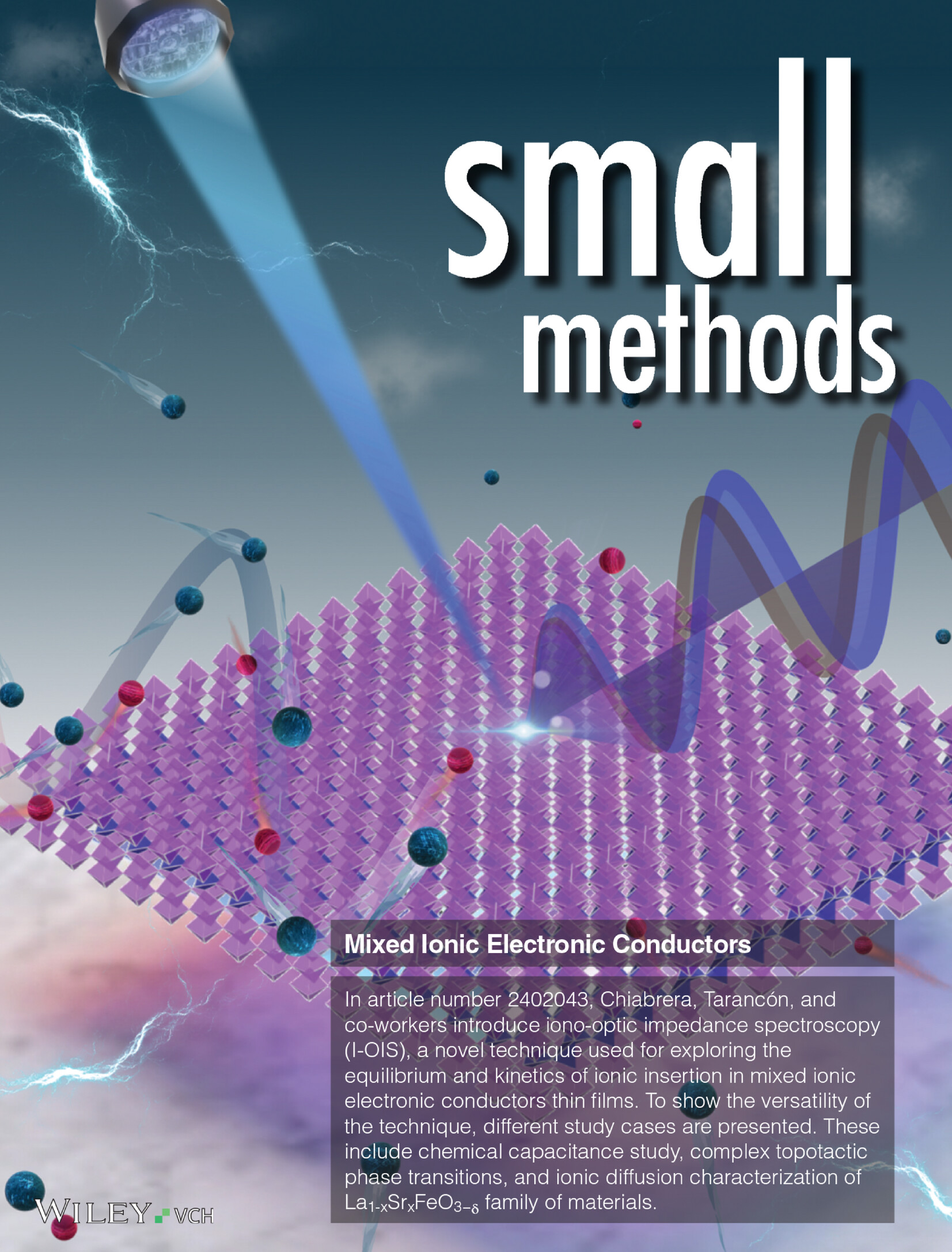 Iono-Optic Impedance Spectroscopy (I-OIS): A Model-Less Technique for In Situ Electrochemical Characterization of Mixed Ionic Electronic Conductors (Small Methods 4/2025) Volume 9 Issue 4, 2025