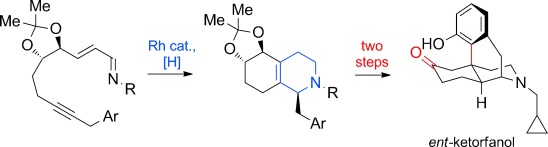 Synthesis of ent-Ketorfanol via a C–H Alkenylation/Torquoselective 6π Electrocyclization Cascade
