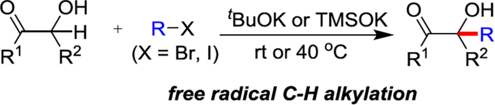 tBuOK/TMSOK-Mediated “Alkyl Halide to Alkyl Free Radical” Transformation for Transition-Metal-Free Benzoin α-C—H Alkylation