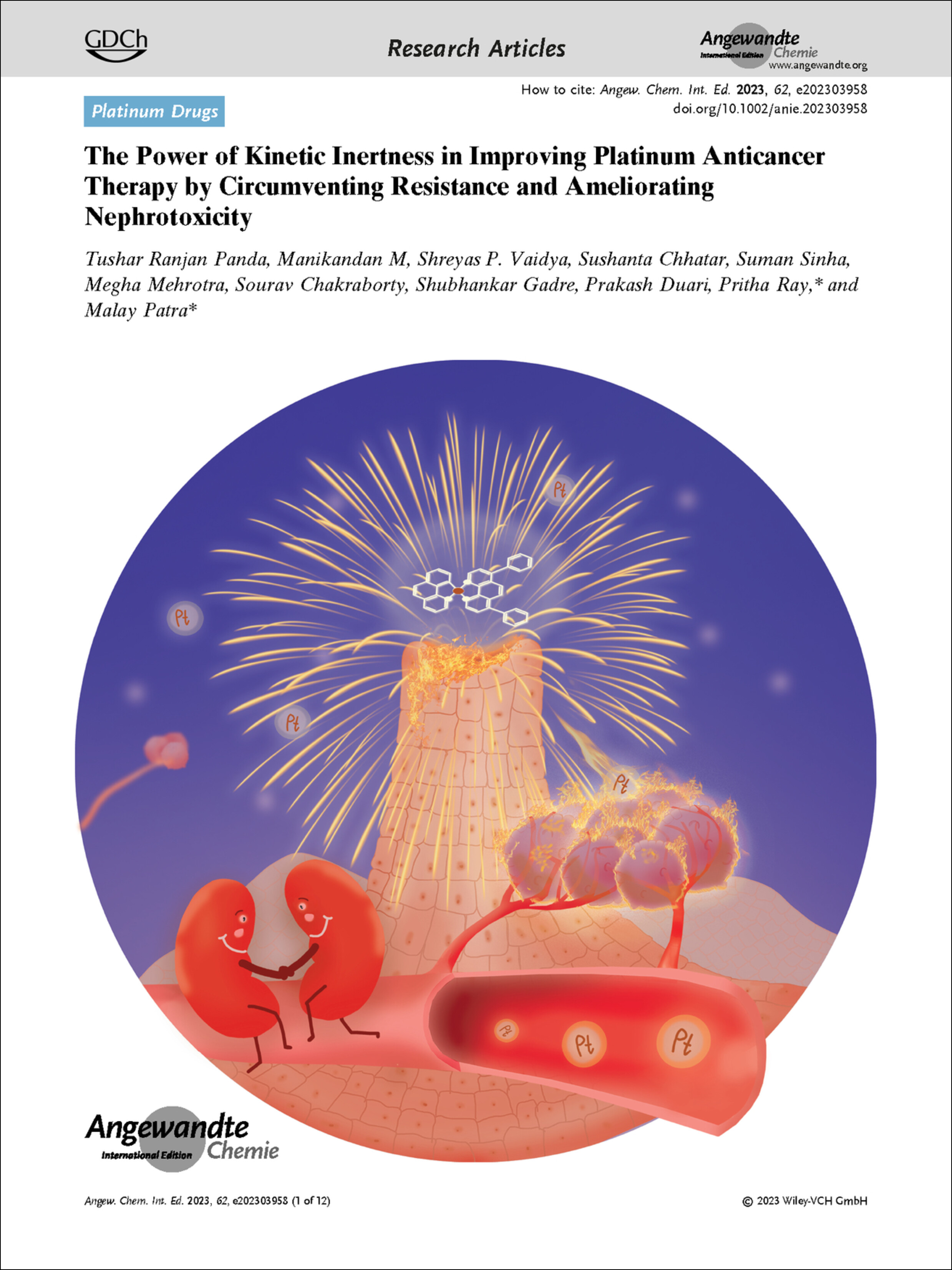 Frontispiece: The Power of Kinetic Inertness in Improving Platinum Anticancer Therapy by Circumventing Resistance and Ameliorating Nephrotoxicity Volume 62 Issue 38, 2023