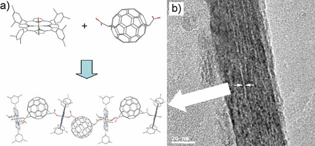 Face-to-Face Alignment of Porphyrin/Fullerene Nanowires Linked by Axial Metal Coordination