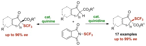 N-Trifluoromethylthiophthalimide: A Stable Electrophilic SCF3-Reagent and its Application in the Catalytic Asymmetric Trifluoromethylsulfenylation