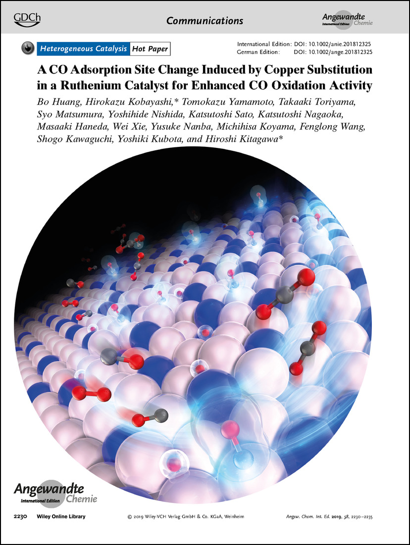 Frontispiece: A CO Adsorption Site Change Induced by Copper Substitution in a Ruthenium Catalyst for Enhanced CO Oxidation Activity Volume 58 Issue 8, 2019