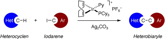 Iridium Catalysis for C<span class='icomoon'></span>H Bond Arylation of Heteroarenes with Iodoarenes