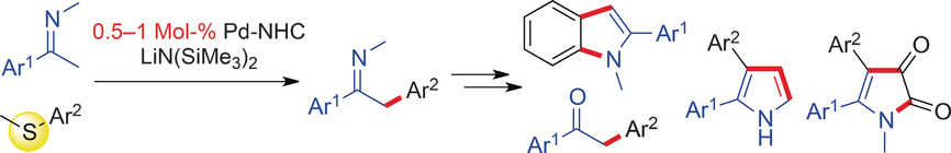 α-Arylation of Ketimines with Aryl Sulfides at a Low Palladium Catalyst Loading