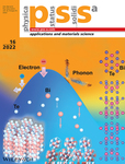 View Table of Contents for physica status solidi (a) volume 219 issue 16