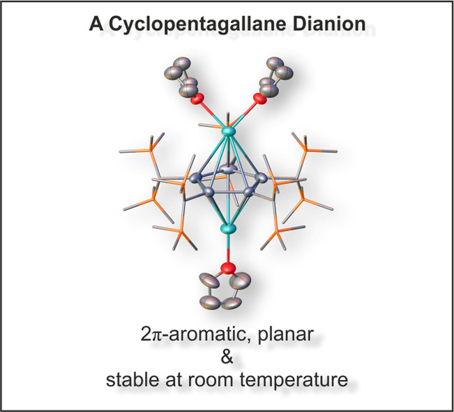 A Planar Five-Membered Aromatic Ring Stabilized by Only Two π-Electrons