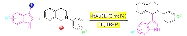 Gold-Catalyzed Direct Indolation of Tetrahydroisoquinolines