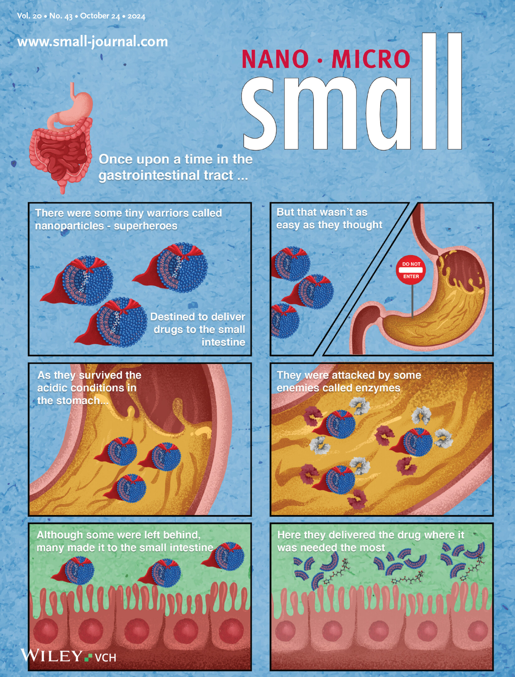 Tailored Polymersomes for Enhanced Oral Drug Delivery: pH-Sensitive Systems for Intestinal Delivery of Immunosuppressants (Small 43/2024) Volume 20 Issue 43, 2024