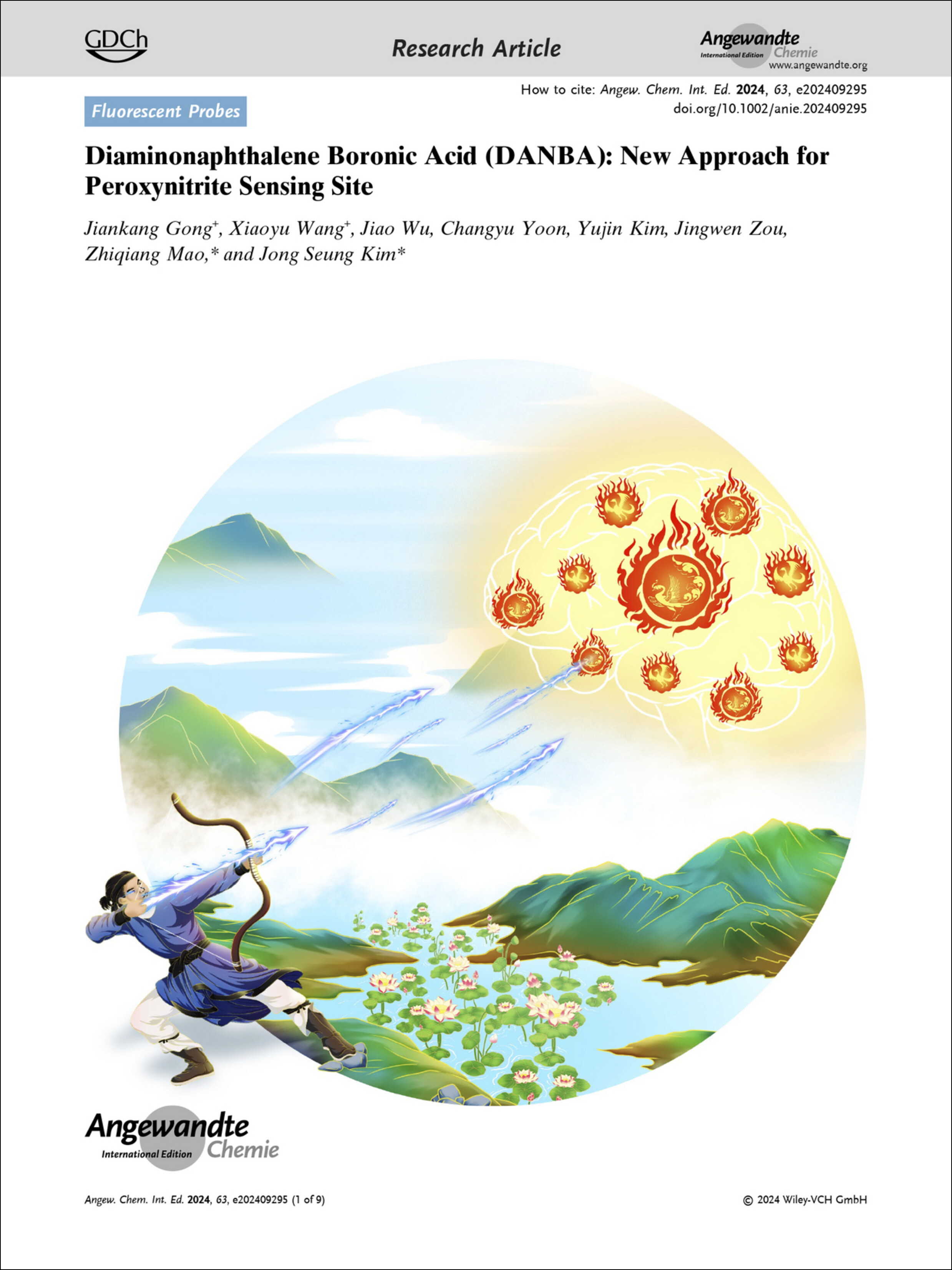 Frontispiece: Diaminonaphthalene Boronic Acid (DANBA): New Approach for Peroxynitrite Sensing Site Volume 63 Issue 49, 2024
