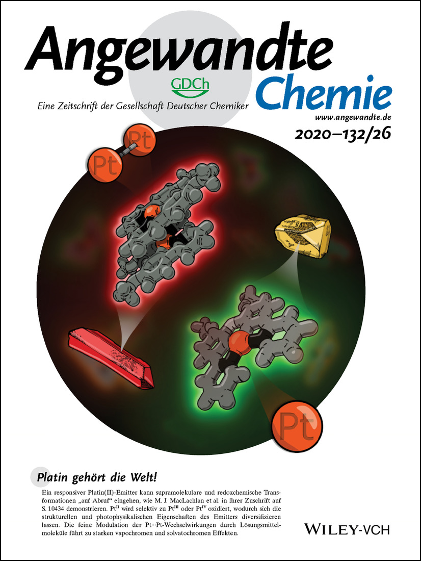 Innentitelbild: Structural Elucidation of Selective Solvatochromism in a Responsive-at-Metal Cyclometalated Platinum(II) Complex (Angew. Chem. 26/2020) Volume 132 Issue 26, 2020