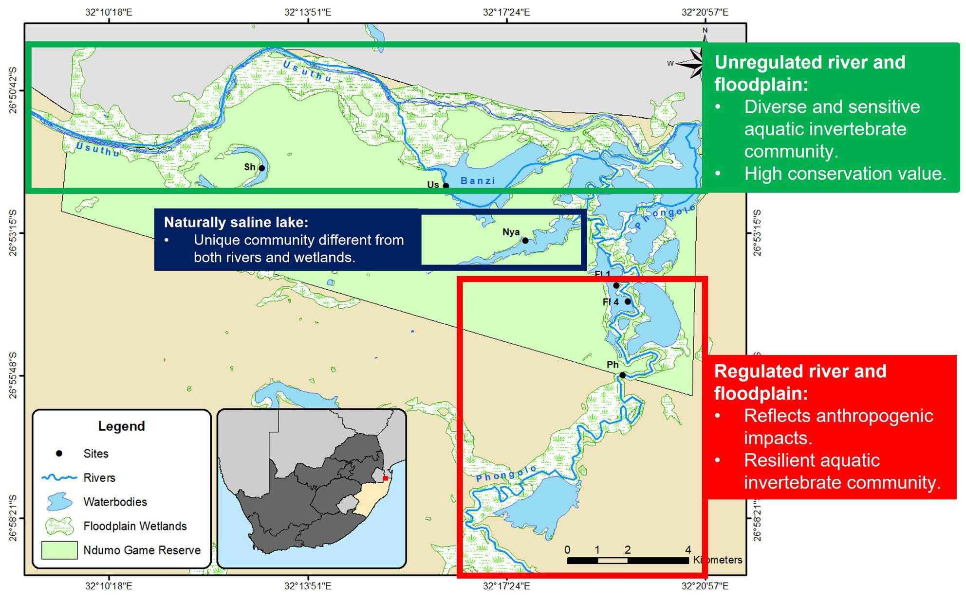 Effects of river regulation on aquatic invertebrate community composition: A comparative analysis in two southern African rivers