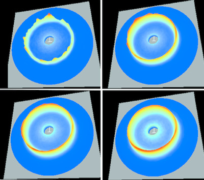 X-ray measurement of triaxial residual stress on machined surfaces by the cosα method using a two-dimensional detector