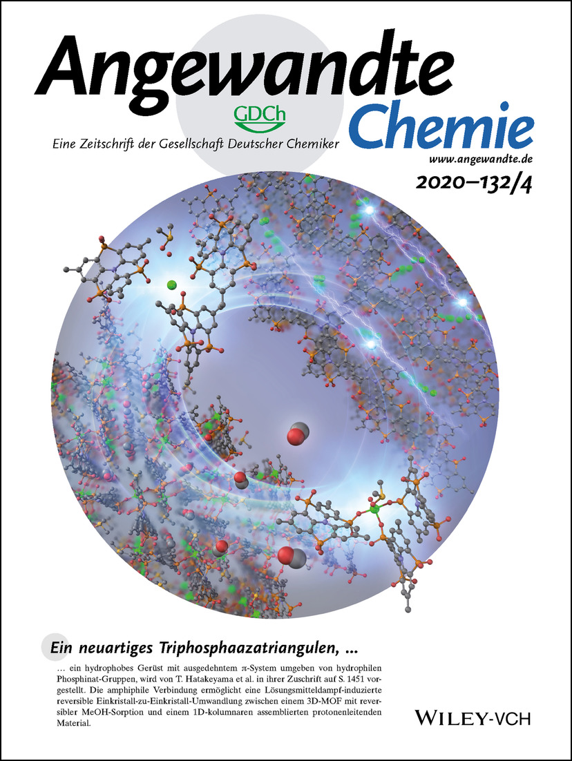 Rücktitelbild: Solvent-Vapor-Induced Reversible Single-Crystal-to-Single-Crystal Transformation of a Triphosphaazatriangulene-Based Metal–Organic Framework (Angew. Chem. 4/2020) Volume 132 Issue 4, 2020