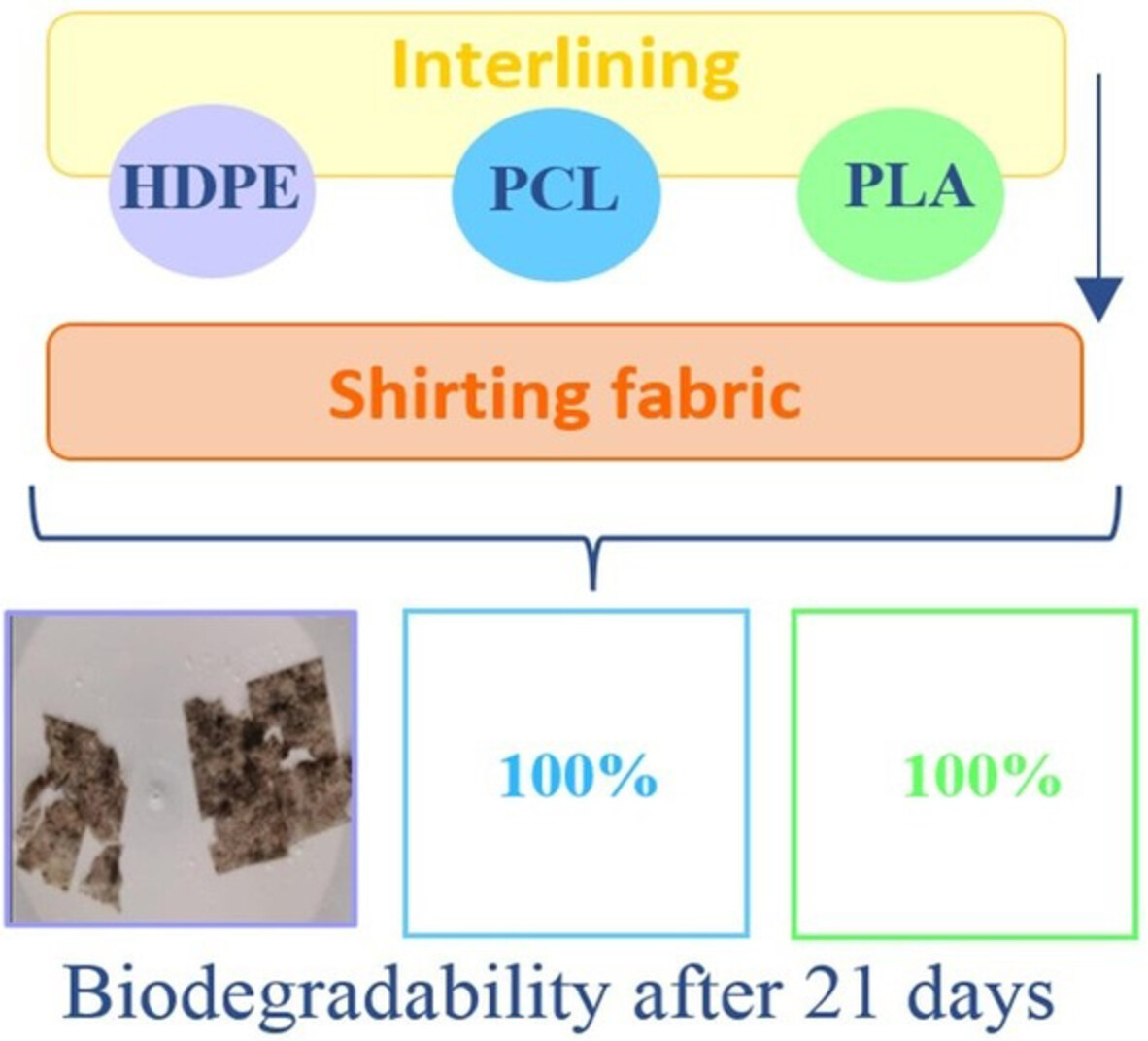 Development of fully biodegradable fusible interlinings for eco-friendly garments and investigation of their performance on a shirt
