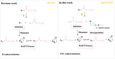 A Minimalist Method for Fully Oxygen-Tolerant RAFT Polymerization through Sulfur-Centered Trithiocarbonate Radical Initiation