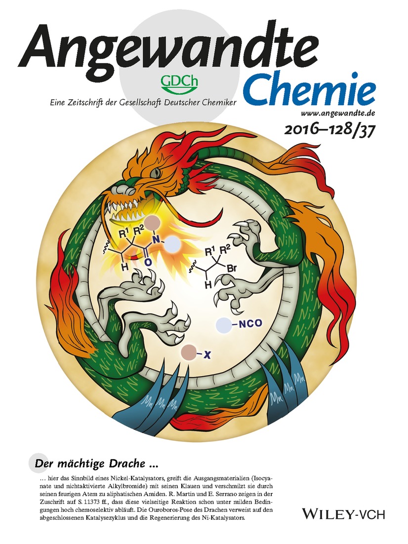 Rücktitelbild: Nickel-Catalyzed Reductive Amidation of Unactivated Alkyl Bromides (Angew. Chem. 37/2016) Volume 128 Issue 37, 2016