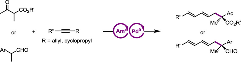 Asymmetric α-Pentadienylation of β-Ketocarbonyls and Aldehydes by Synergistic Pd/Chiral Primary Amine Catalysis†