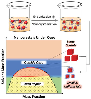 Synthesis of Uniform Polymer Encapsulated Organic Nanocrystals through Ouzo Nanocrystallization