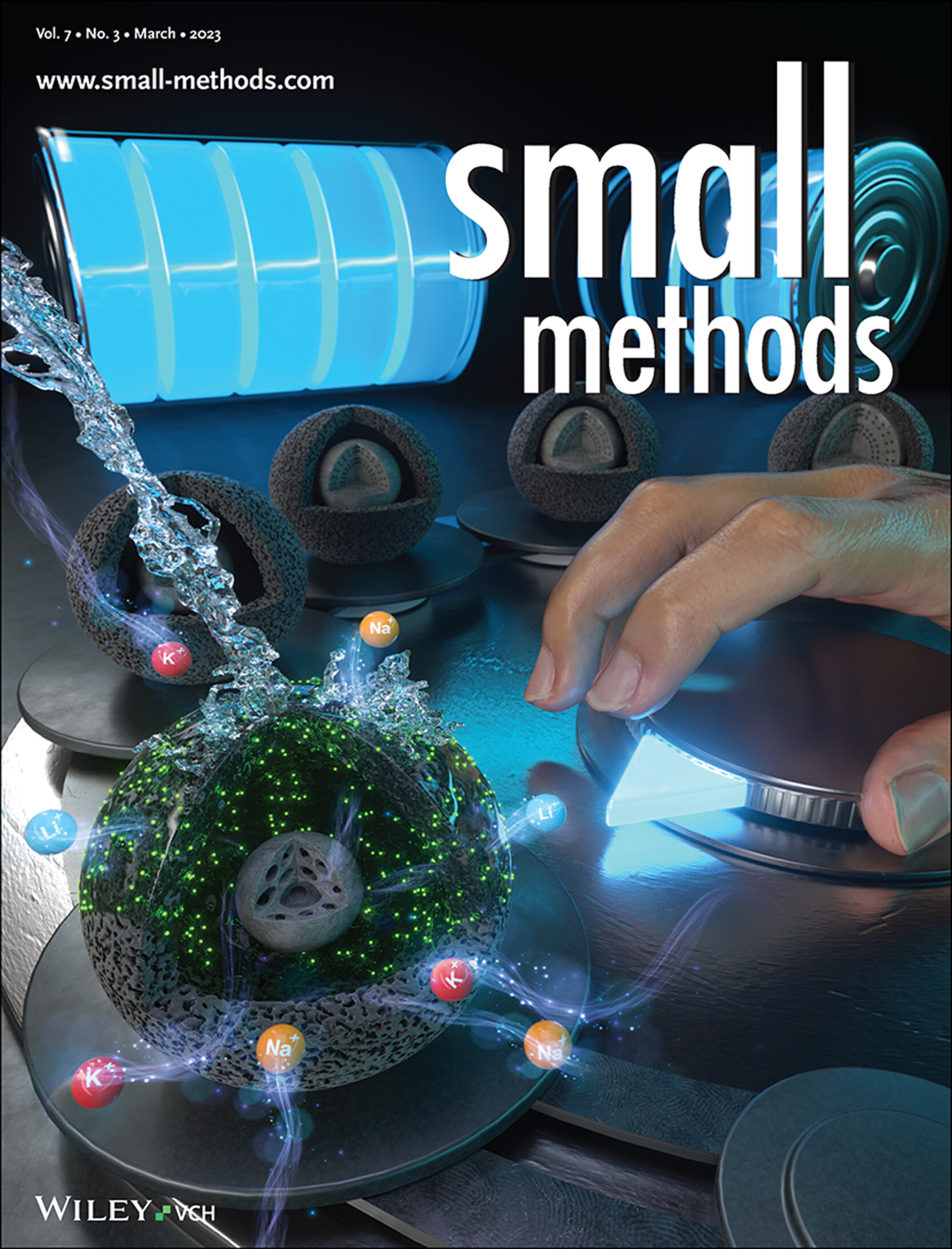 Controllable Synthesis of Carbon Yolk-Shell Microsphere and Application of Metal Compound–Carbon Yolk-Shell as Effective Anode Material for Alkali-Ion Batteries (Small Methods 3/2023) Volume 7 Issue 3, 2023
