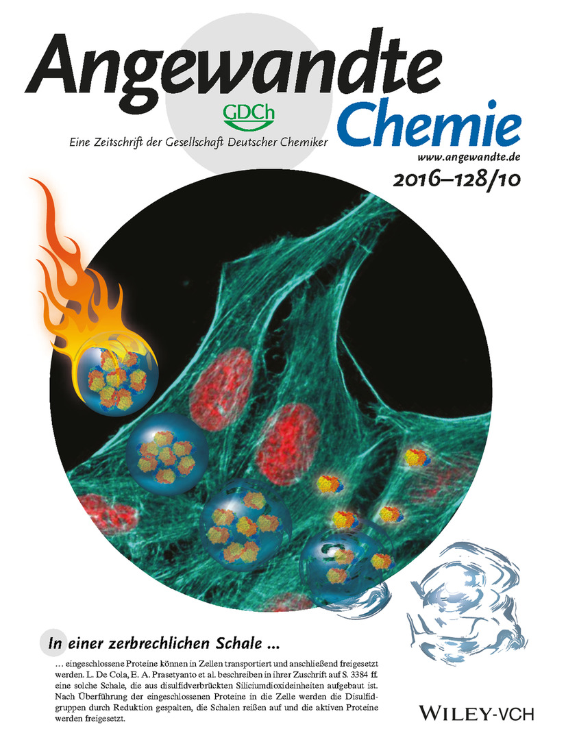 Innentitelbild: Breakable Hybrid Organosilica Nanocapsules for Protein Delivery (Angew. Chem. 10/2016) Volume 128 Issue 10, 2016