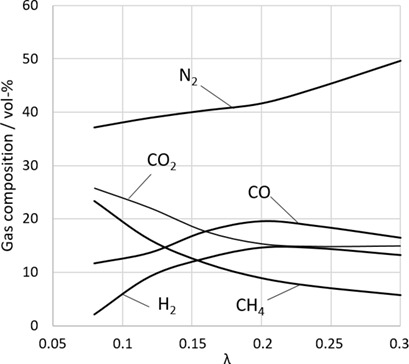 Modeling of Biomass Gasification in a Downdraft Gasifier with Integrated Tar Adsorption