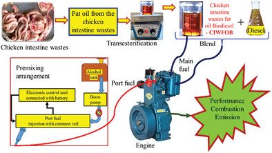 Waste to Energy: Combustion, Performance, and Emission Characteristics of Waste Animal Fats/Diesel Blends Premixed with Various Alcohols as Port Fuels
