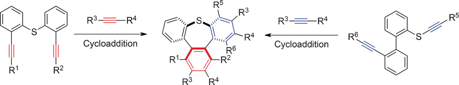 Catalytic and Enantioselective Synthesis of Chiral Multisubstituted Tribenzothiepins by Intermolecular Cycloadditions