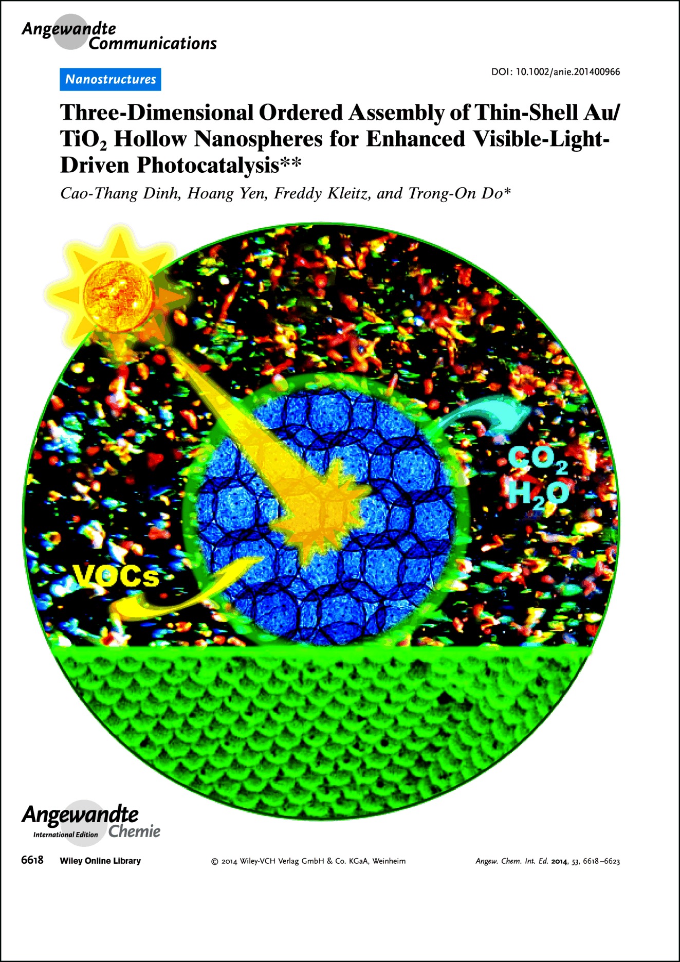 Frontispiece: Three-Dimensional Ordered Assembly of Thin-Shell Au/TiO2 Hollow Nanospheres for Enhanced Visible-Light-Driven Photocatalysis
