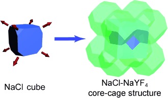 Selective Heteroepitaxial Nanocrystal Growth of Rare Earth Fluorides on Sodium Chloride: Synthesis and Density Functional Calculations