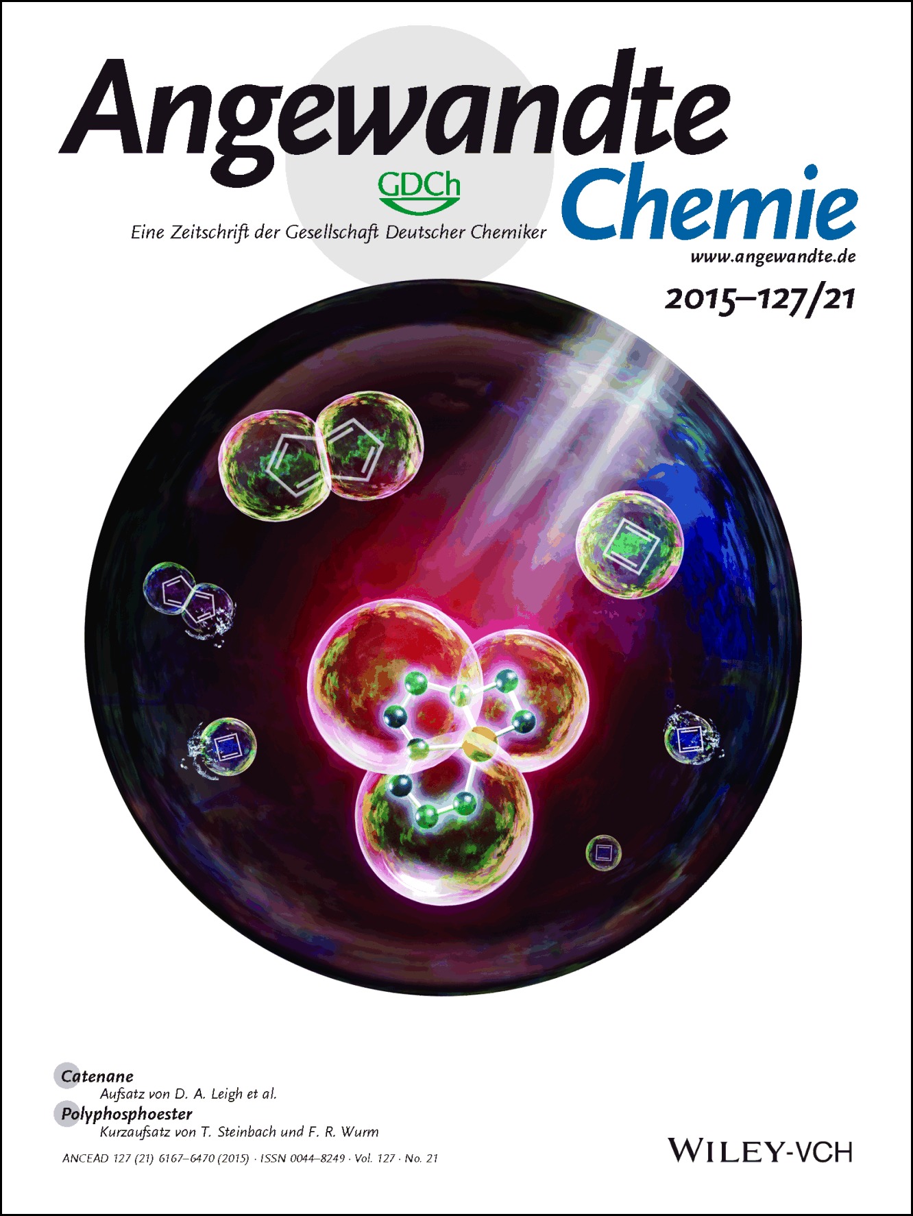 Titelbild: Stabilizing Two Classical Antiaromatic Frameworks: Demonstration of Photoacoustic Imaging and the Photothermal Effect in Metalla-aromatics (Angew. Chem. 21/2015)