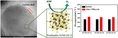 (Fe, Ni, Co)9S8@CS catalyst decorated on N-doped carbon as an efficient electrocatalyst for oxygen evolution reaction