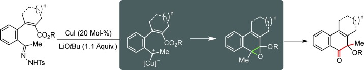 Copper-Catalyzed Formation of α-Alkoxycycloalkenones from N-Tosylhydrazones