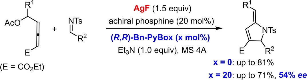 (3+2) Annulation of 4-Acetoxy Allenoate with Aldimine Enabled by AgF-Assisted P(III)/P(V) Catalysis