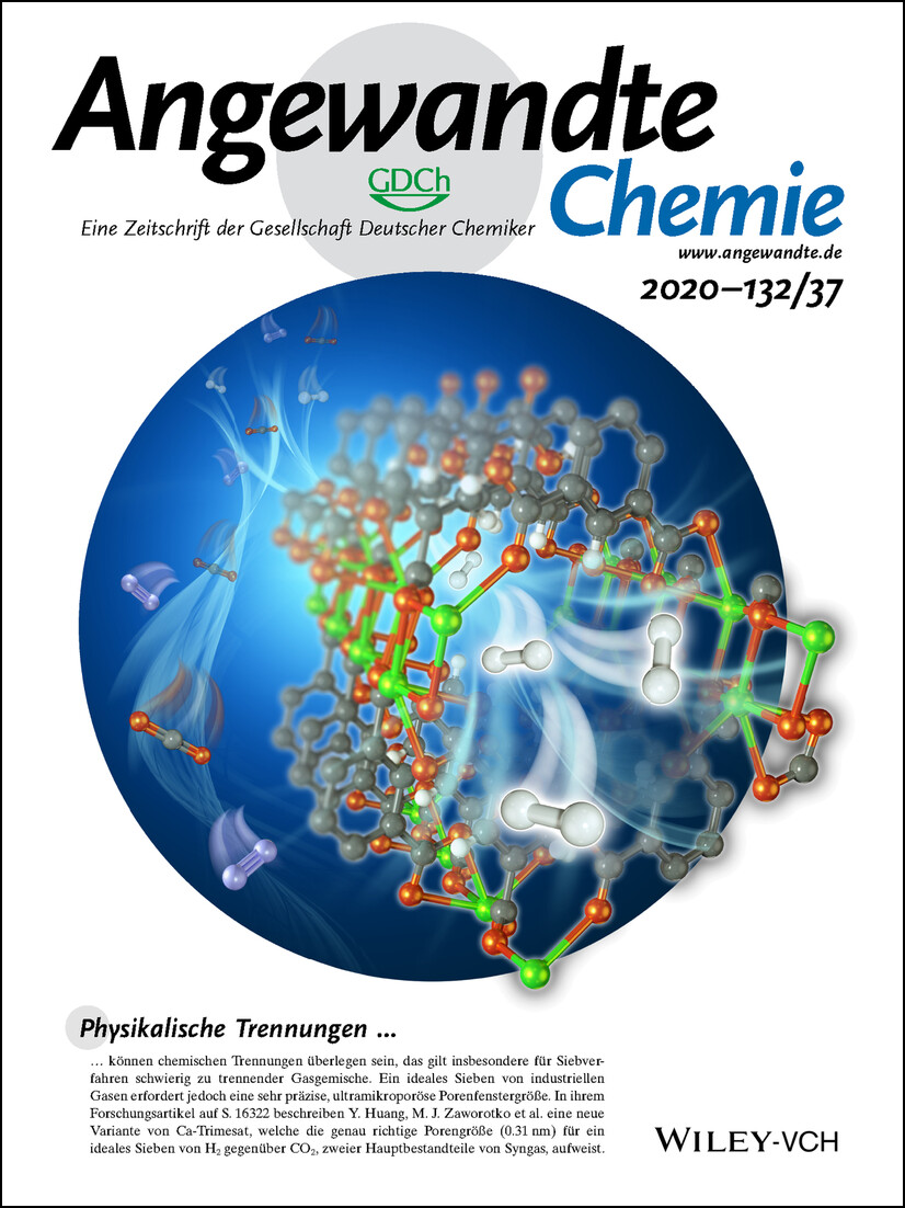 Innentitelbild: Ultramicropore Engineering by Dehydration to Enable Molecular Sieving of H2 by Calcium Trimesate (Angew. Chem. 37/2020) Volume 132 Issue 37, 2020