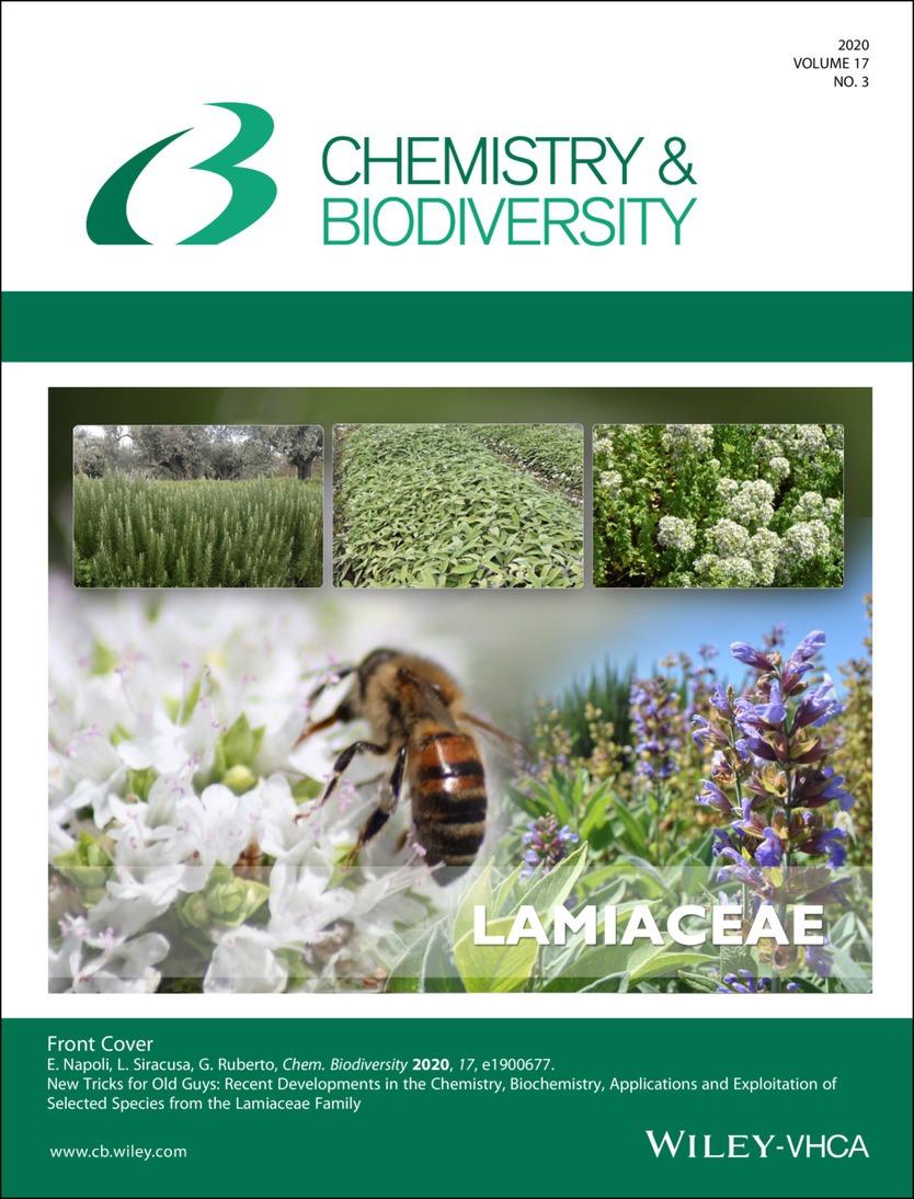 Front Cover: New Tricks for Old Guys: Recent Developments in the Chemistry, Biochemistry, Applications and Exploitation of Selected Species from the Lamiaceae Family (C&B 3/2020) Volume 17 Issue 3, 2020