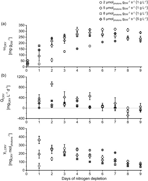 Influence of light conditions on the production of chrysolaminarin using Phaeodactylum tricornutum in artificially illuminated photobioreactors