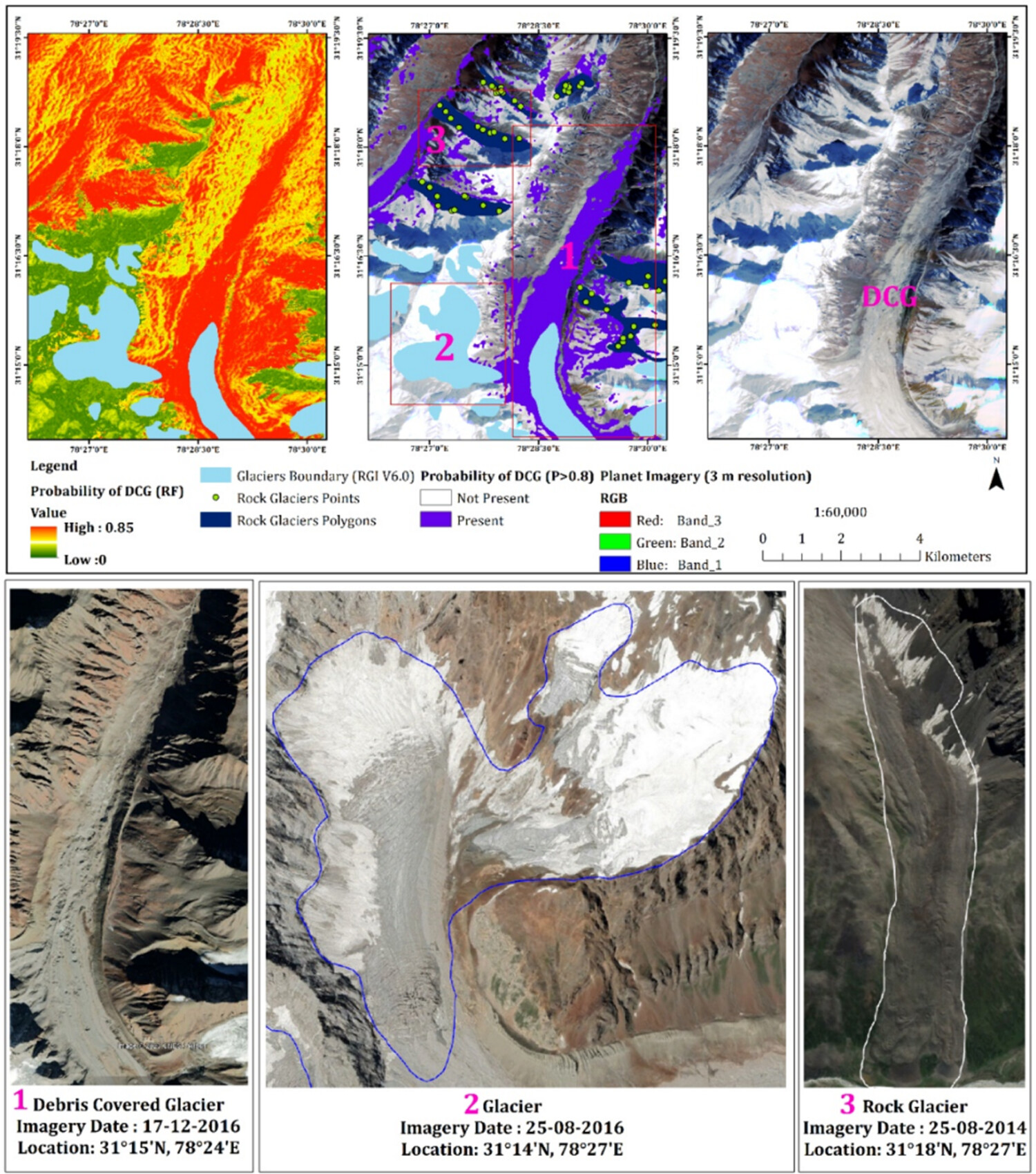 Rock glaciers as proxy for machine learning based debris-covered glacier mapping of Kinnaur District, Himachal Pradesh