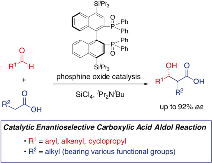 Catalytic Enantioselective Aldol Reactions of Unprotected Carboxylic Acids under Phosphine Oxide Catalysis