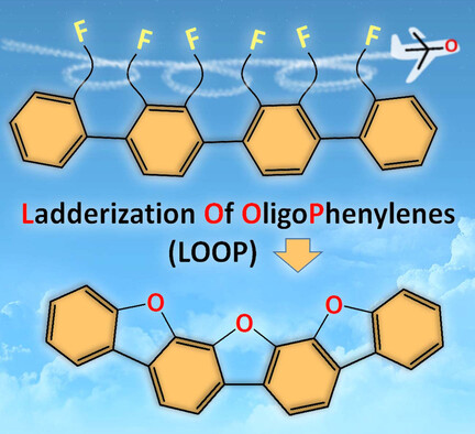 Catalyst-Free Synthesis of O-Heteroacenes by Ladderization of Fluorinated Oligophenylenes