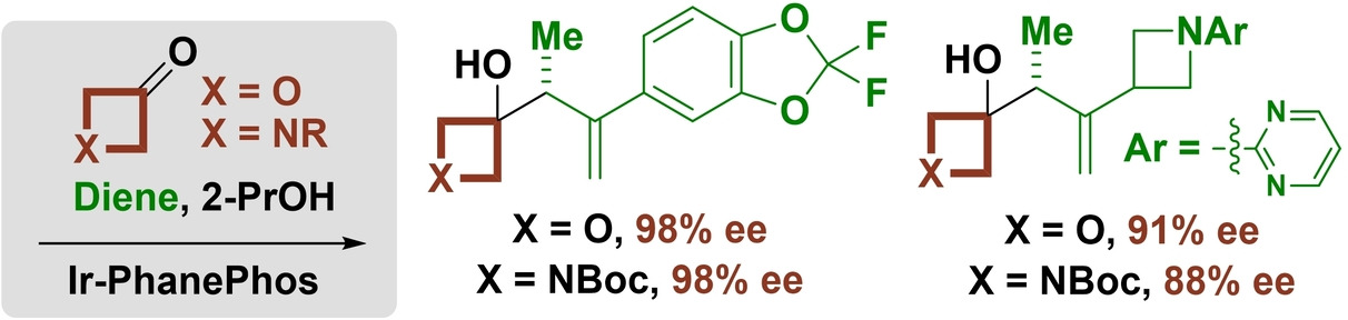 Enantioselective Iridium-Catalyzed Reductive Coupling of Dienes with Oxetanones and N-Acyl-Azetidinones Mediated by 2-Propanol