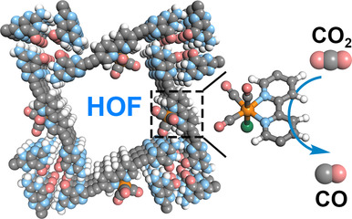 Robust Biological Hydrogen-Bonded Organic Framework with Post-Functionalized Rhenium(I) Sites for Efficient Heterogeneous Visible-Light-Driven CO2 Reduction