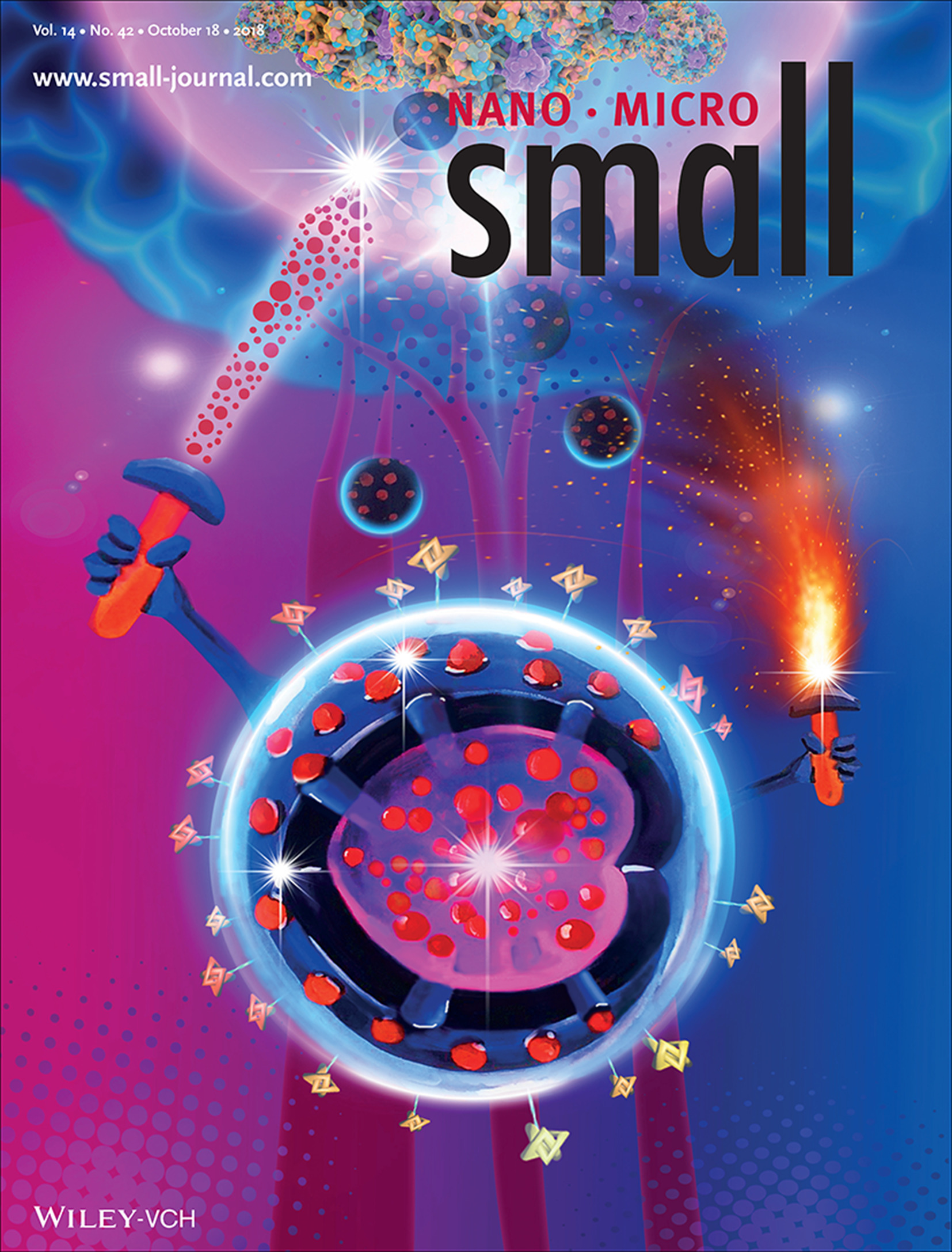 Glioma Therapy: Combination Glioma Therapy Mediated by a Dual-Targeted Delivery System Constructed Using OMCN–PEG–Pep22/DOX (Small 42/2018) Volume 14 Issue 42, 2018