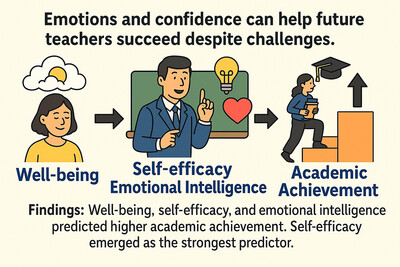 Enhancing Teacher Training Through Self-Efficacy and Emotional Intelligence: A Conditional Process Model of Pre-Service Teachers’ Well-Being and Academic Achievements