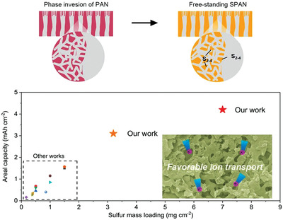 Binder-Free and High-Loading Cathode Realized by Hierarchical Structure for Potassium–Sulfur Batteries