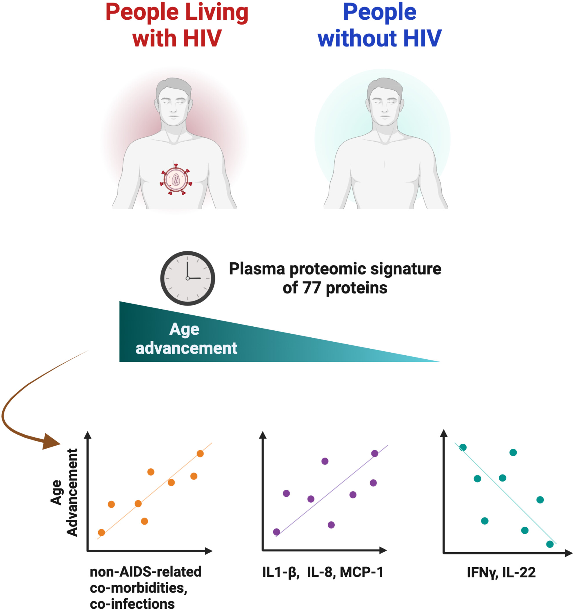 Plasma Proteomic Signature as a Predictor of Age Advancement in People Living With HIV