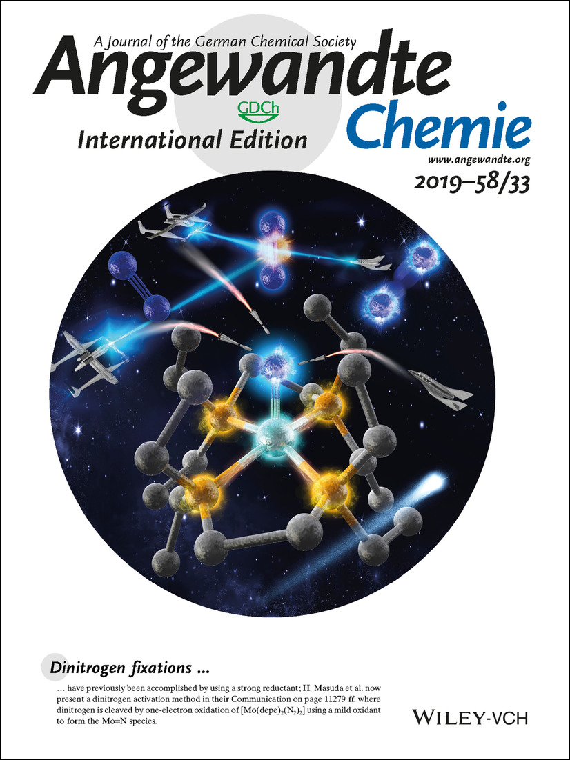 Inside Back Cover: Dinitrogen-Molybdenum Complex Induces Dinitrogen Cleavage by One-Electron Oxidation (Angew. Chem. Int. Ed. 33/2019) Volume 58 Issue 33, 2019