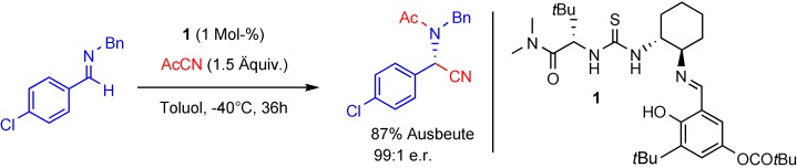 Katalytisch-asymmetrische Acylcyanierung von Iminen